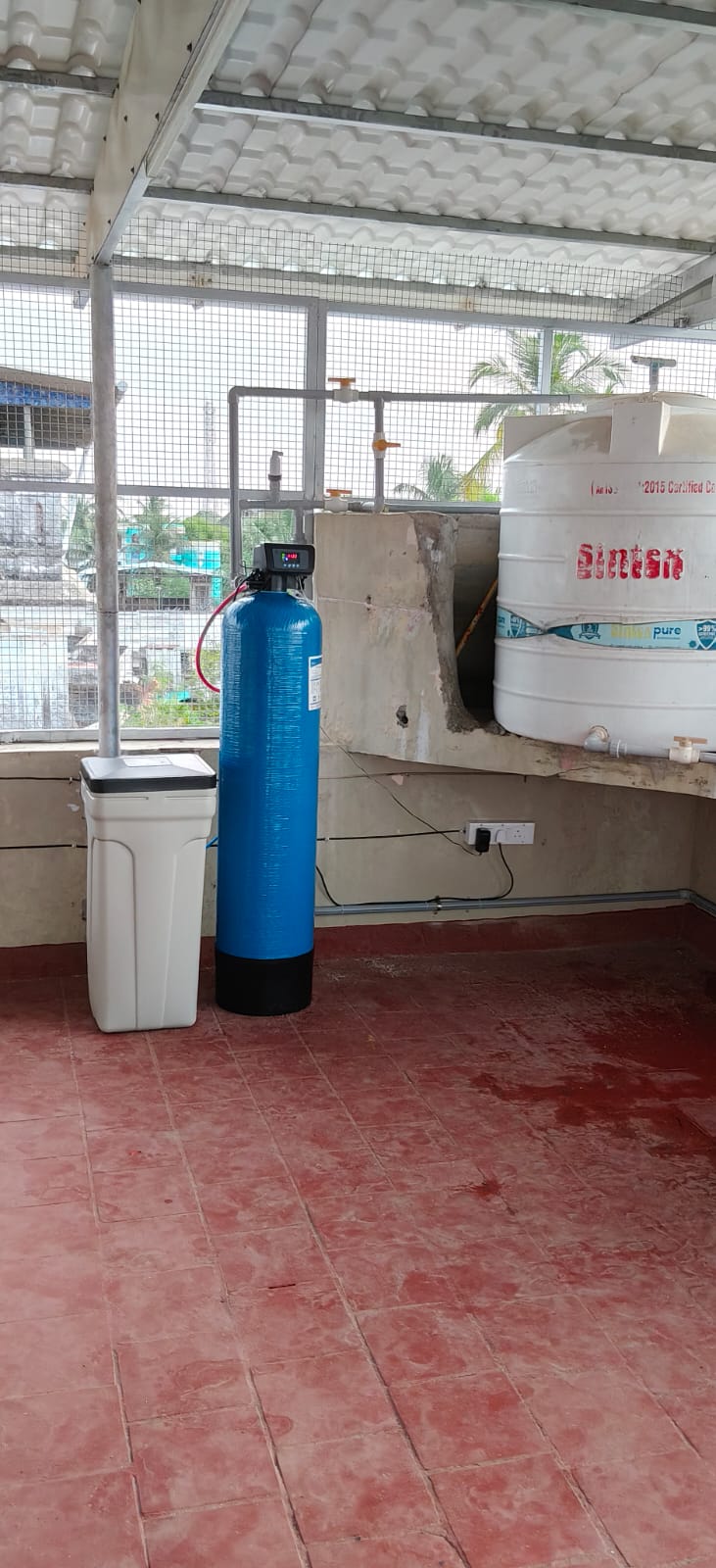 Installed water treatment system